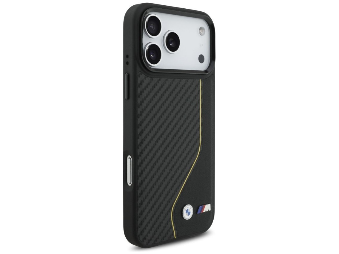 Capa MagSafe BMW M Carbon Line com logotipo para iPhone 17 Pro Max - Amarela