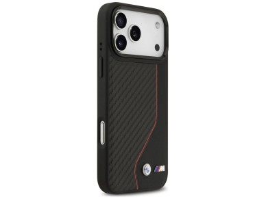 BMW M Carbon Line & Logo MagSafe Case for iPhone 17 Pro Max - Red BMW M Carbon Line & Logo MagSafe Case for iPhone 17 Pro Max - Red