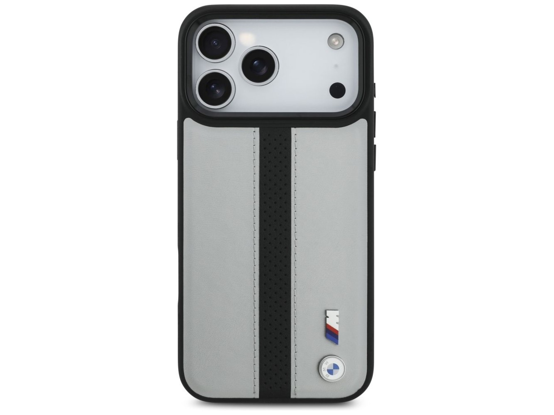 BMW M Perforated Stripe Logo MagSafe Case for iPhone 17 Pro Max - Gray