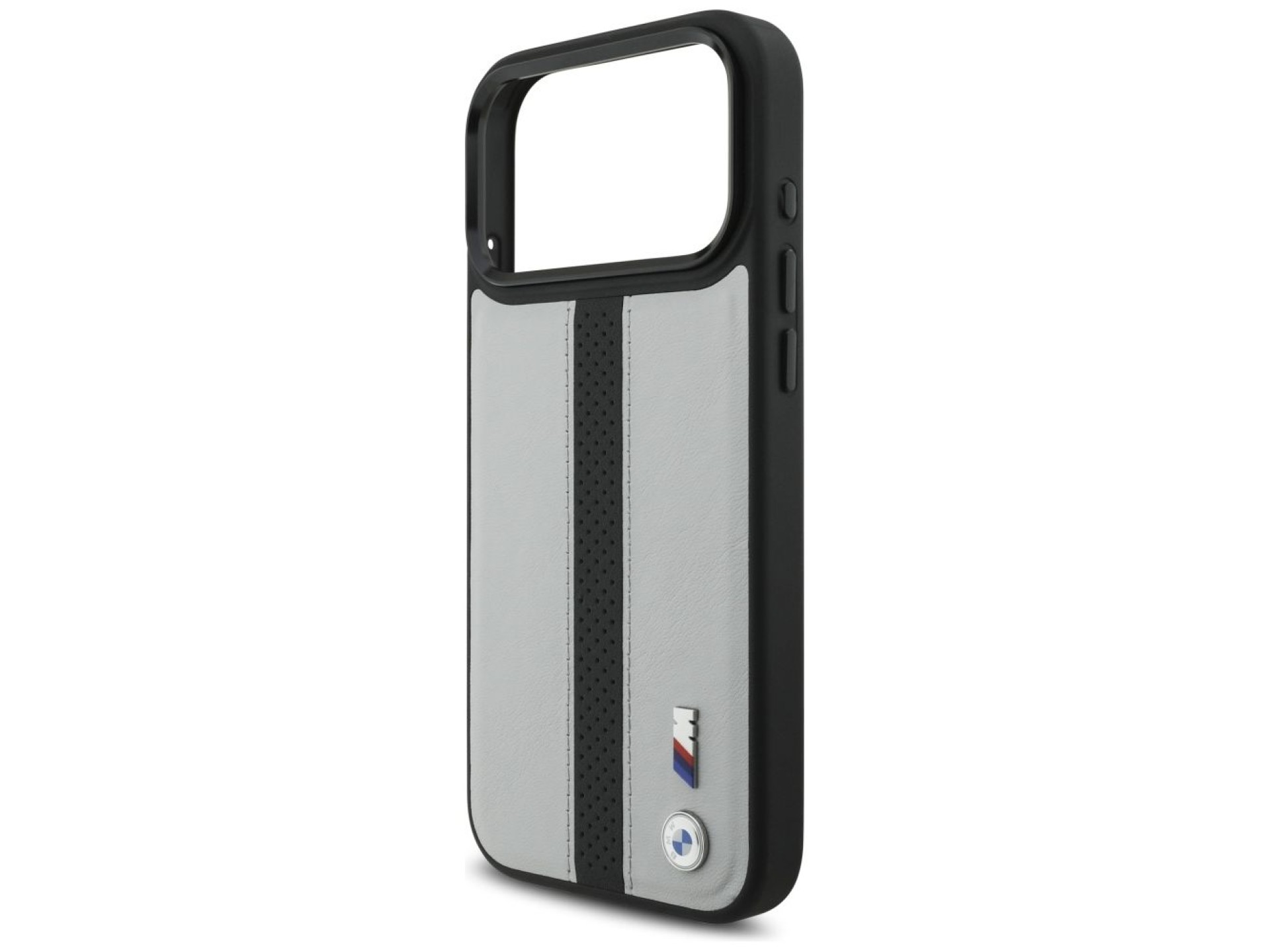 BMW M Perforated Stripe Logo MagSafe Case for iPhone 17 Pro Max - Gray
