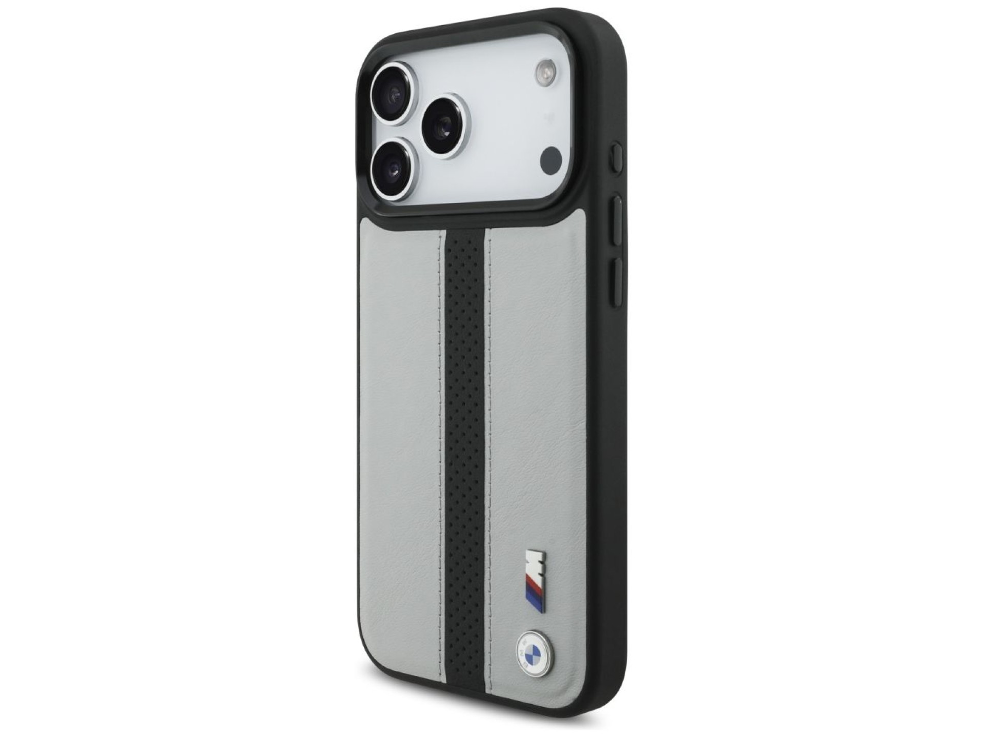 BMW M Perforated Stripe Logo MagSafe Case for iPhone 17 Pro Max - Gray