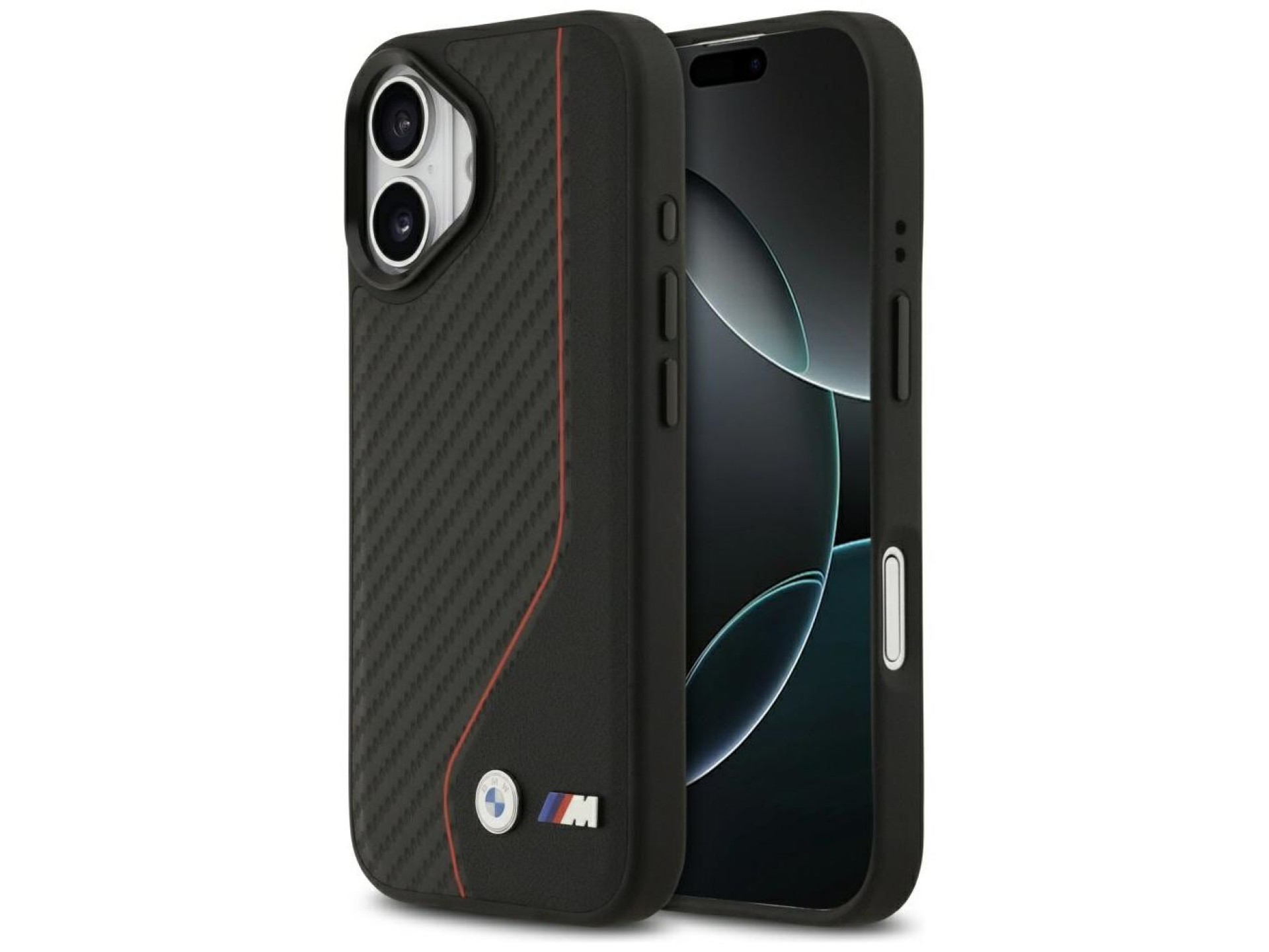 BMW M Carbon Line & Logo MagSafe Case for iPhone 17 - Red