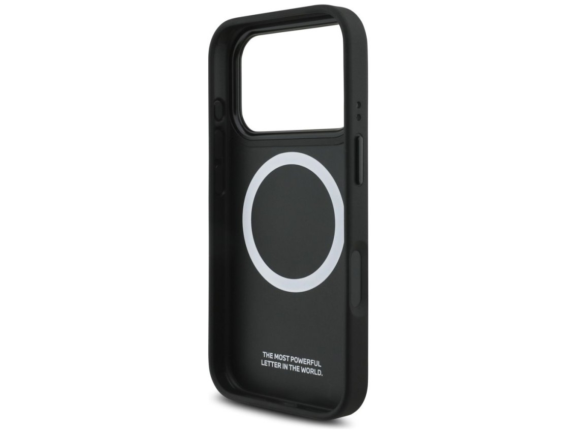 Capa MagSafe com logotipo BMW M Perforated Stripe para iPhone 17 Pro - Cinza