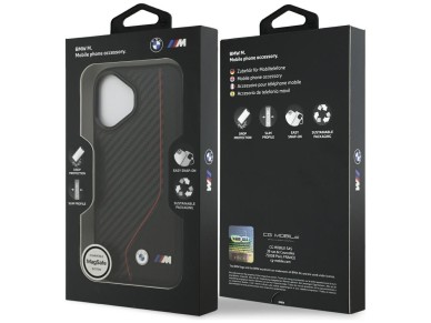 BMW M Carbon Line & Logo MagSafe Case for iPhone 17 - Red BMW M Carbon Line & Logo MagSafe Case for iPhone 17 - Red