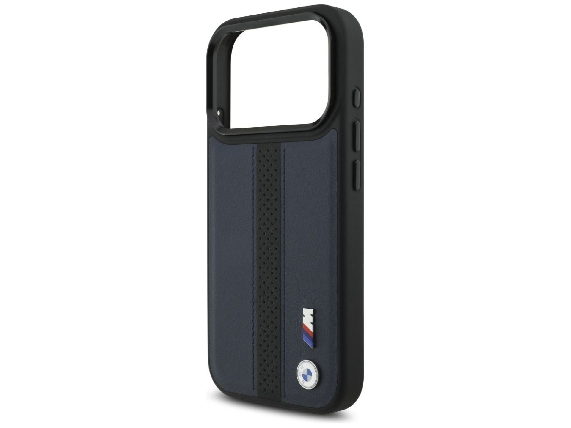 Funda MagSafe BMW M con logotipo de franja perforada para iPhone 17 Pro - Azul marino