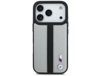 Capa MagSafe com logotipo BMW M Perforated Stripe para iPhone 17 Pro - Cinza Capa MagSafe com logotipo BMW M Perforated Stripe para iPhone 17 Pro - Cinza