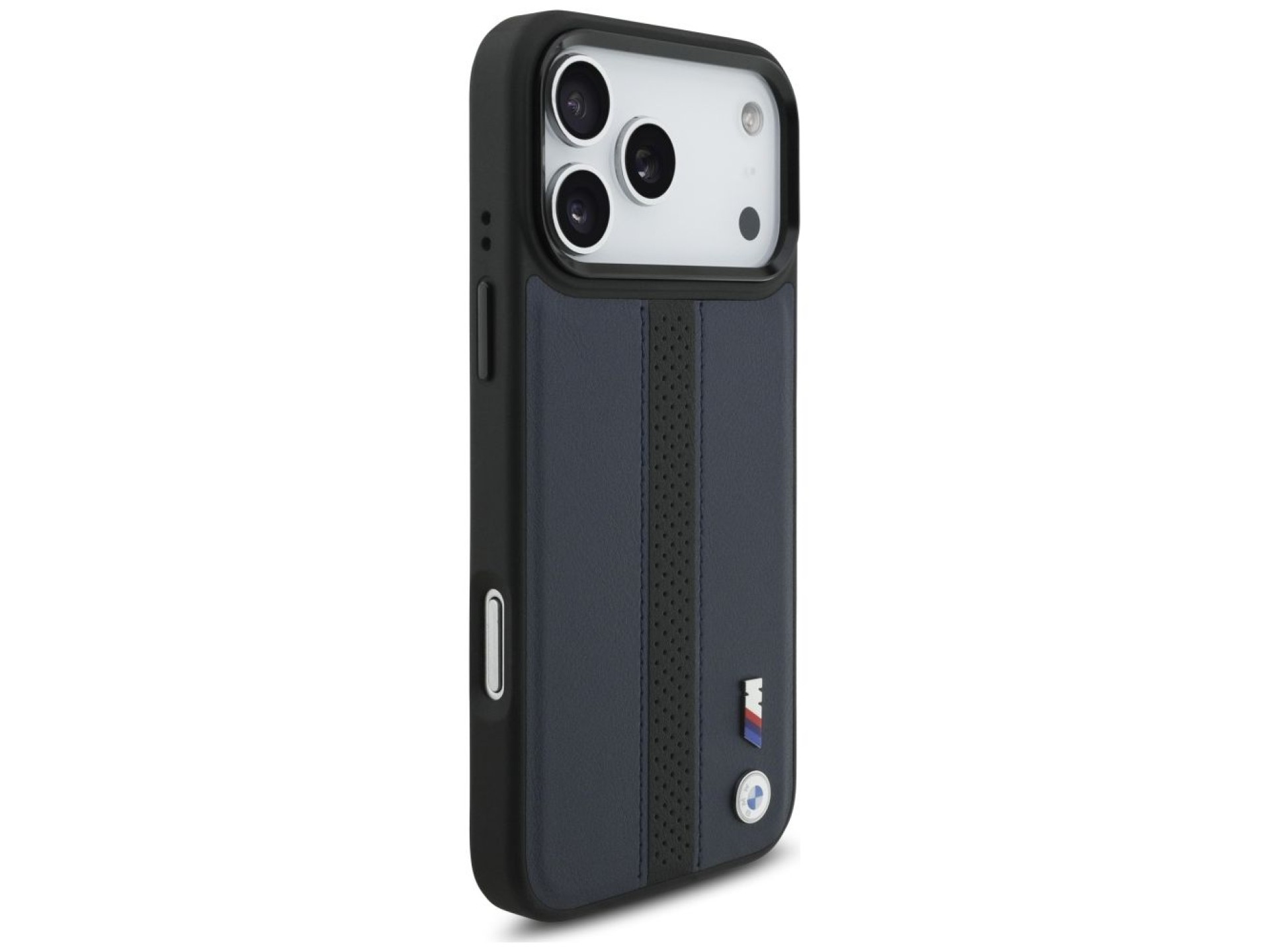 BMW M Perforated Stripe Logo MagSafe Case for iPhone 17 Pro Max - Navy Blue