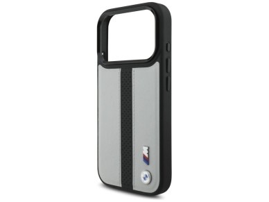 BMW M Perforated Stripe Logo MagSafe Case for iPhone 17 Pro - Gray BMW M Perforated Stripe Logo MagSafe Case for iPhone 17 Pro - Gray