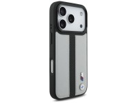 Capa MagSafe com logotipo BMW M Perforated Stripe para iPhone 17 Pro - Cinza Capa MagSafe com logotipo BMW M Perforated Stripe para iPhone 17 Pro - Cinza