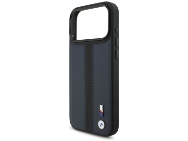 BMW M Perforated Stripe Logo MagSafe Case for iPhone 17 Pro Max - Navy Blue BMW M Perforated Stripe Logo MagSafe Case for iPhone 17 Pro Max - Navy Blue