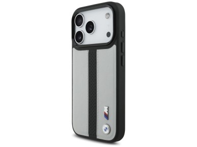 BMW M Perforated Stripe Logo MagSafe Case for iPhone 17 Pro - Gray BMW M Perforated Stripe Logo MagSafe Case for iPhone 17 Pro - Gray