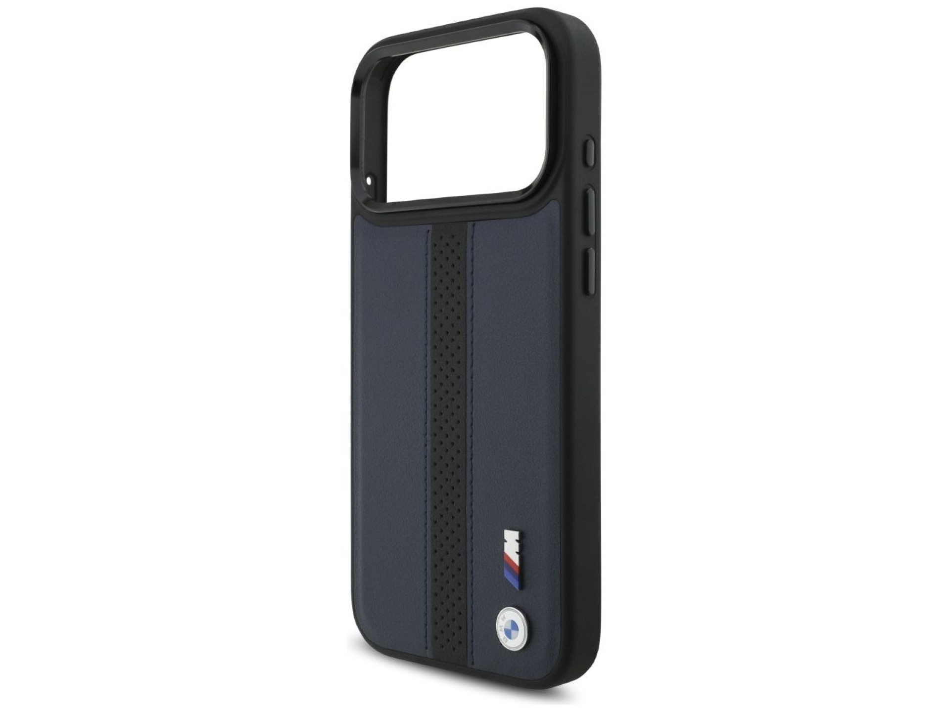 BMW M Perforated Stripe Logo MagSafe Case for iPhone 17 Pro Max - Navy Blue
