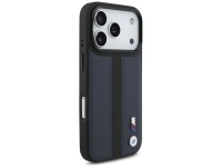 Funda MagSafe BMW M con logotipo de franja perforada para iPhone 17 Pro - Azul marino
