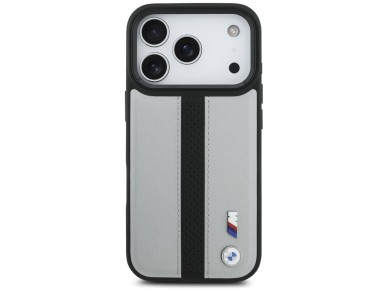 BMW M Perforated Stripe Logo MagSafe Case for iPhone 17 Pro - Gray BMW M Perforated Stripe Logo MagSafe Case for iPhone 17 Pro - Gray