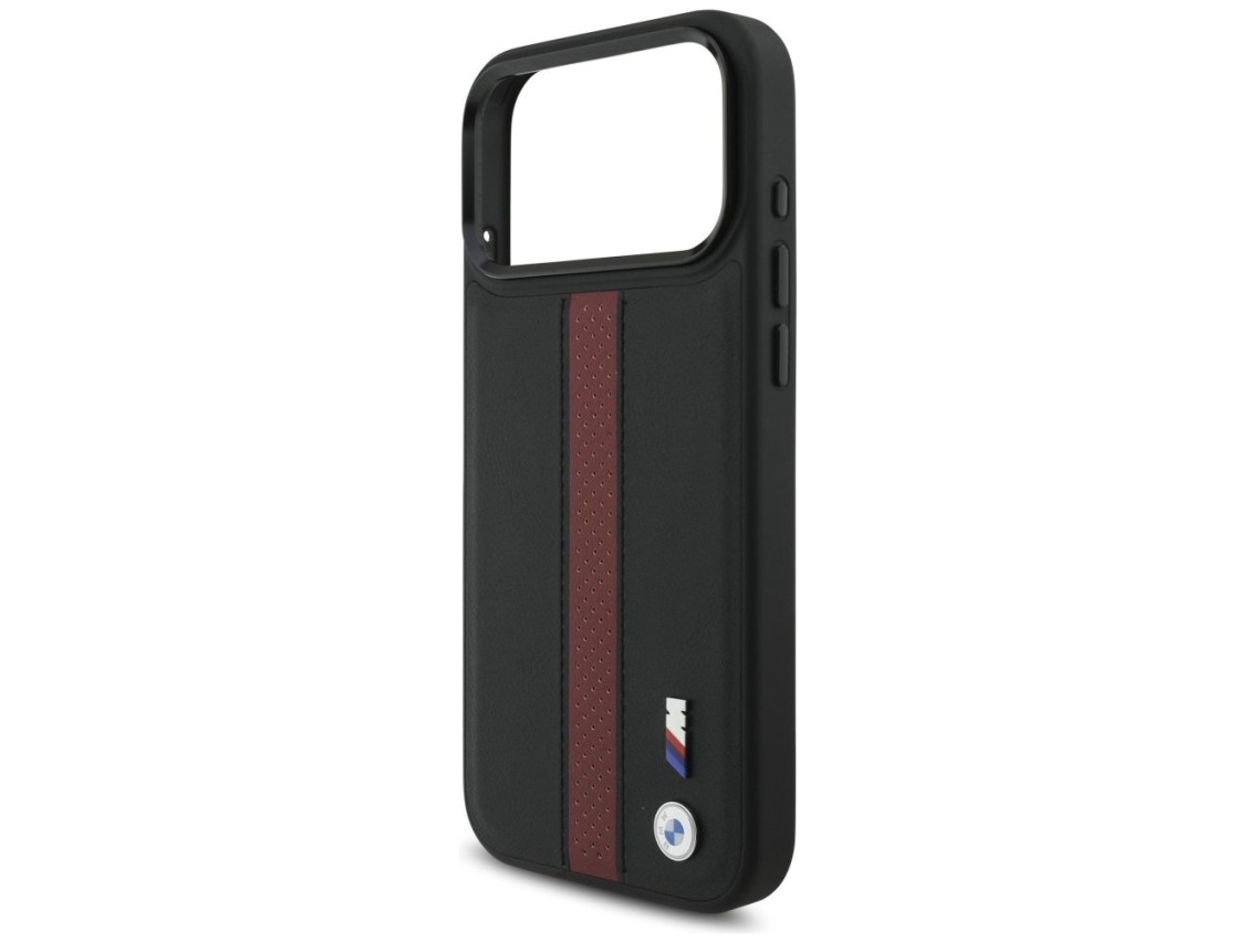 BMW M Perforated Stripe Logo MagSafe Case for iPhone 17 Pro Max - Red