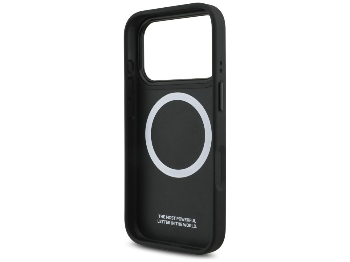 Capa MagSafe BMW M com logotipo de faixa perfurada para iPhone 17 Pro - Vermelha