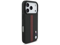 Capa MagSafe BMW M com logotipo de faixa perfurada para iPhone 17 Pro - Vermelha Capa MagSafe BMW M com logotipo de faixa perfurada para iPhone 17 Pro - Vermelha