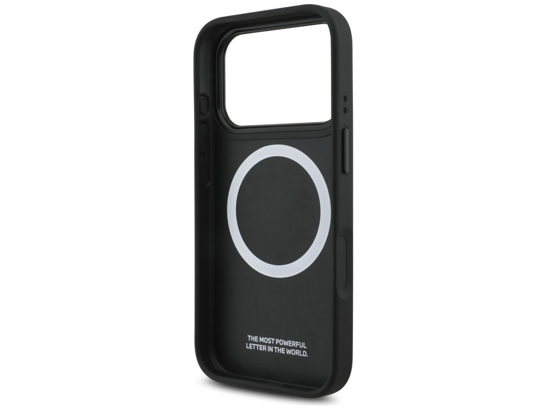 Capa MagSafe BMW M com logotipo de faixa perfurada para iPhone 17 Pro - Vermelha