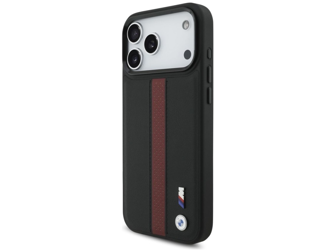 BMW M Perforated Stripe Logo MagSafe Case for iPhone 17 Pro Max - Red