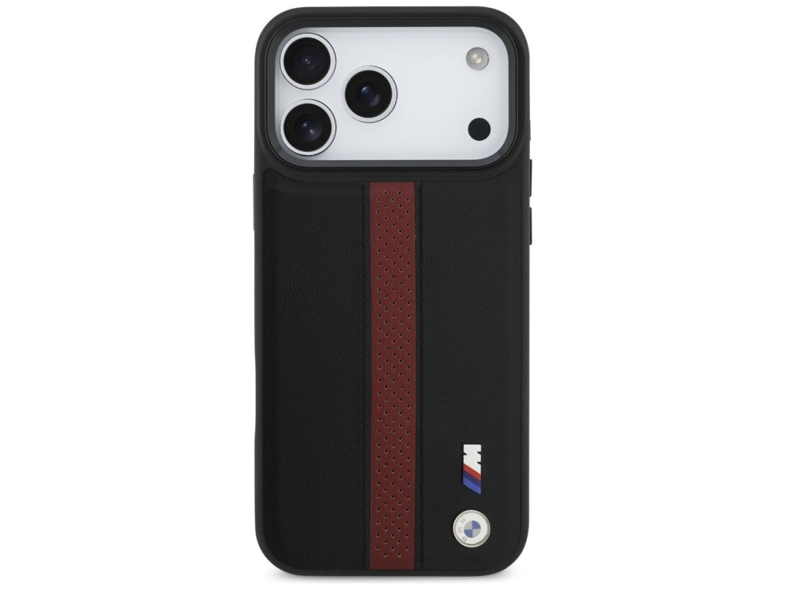 BMW M Perforated Stripe Logo MagSafe Case for iPhone 17 Pro Max - Red
