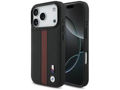 BMW M Perforated Stripe Logo MagSafe Case for iPhone 17 Pro - Red BMW M Perforated Stripe Logo MagSafe Case for iPhone 17 Pro - Red