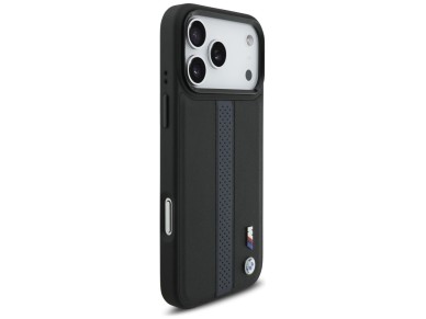 Funda MagSafe BMW M con logotipo de franja perforada para iPhone 17 Pro Max - Azul Funda MagSafe BMW M con logotipo de franja perforada para iPhone 17 Pro Max - Azul