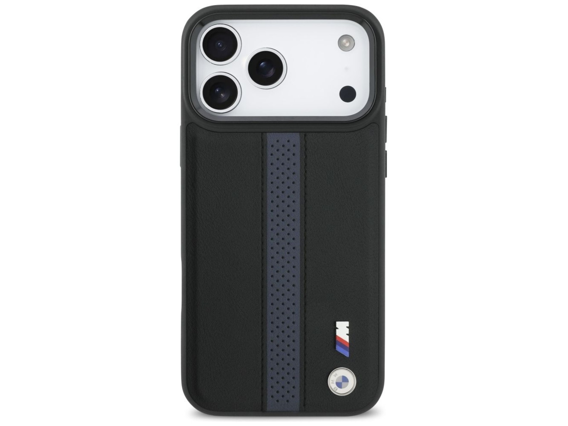 Funda MagSafe BMW M con logotipo de franja perforada para iPhone 17 Pro Max - Azul