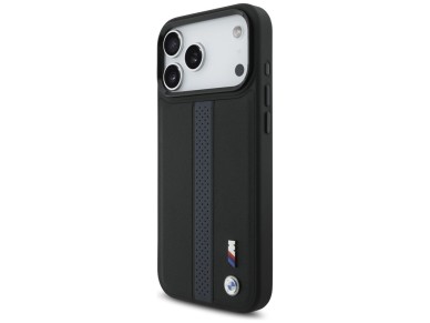 Funda MagSafe BMW M con logotipo de franja perforada para iPhone 17 Pro Max - Azul Funda MagSafe BMW M con logotipo de franja perforada para iPhone 17 Pro Max - Azul