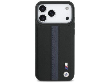 Funda MagSafe BMW M con logotipo de franja perforada para iPhone 17 Pro Max - Azul Funda MagSafe BMW M con logotipo de franja perforada para iPhone 17 Pro Max - Azul