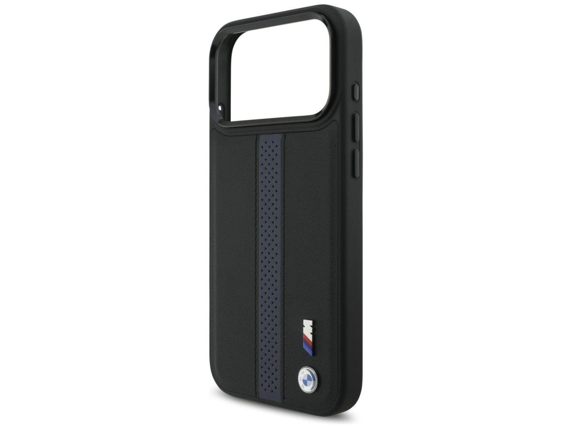 Funda MagSafe BMW M con logotipo de franja perforada para iPhone 17 Pro Max - Azul