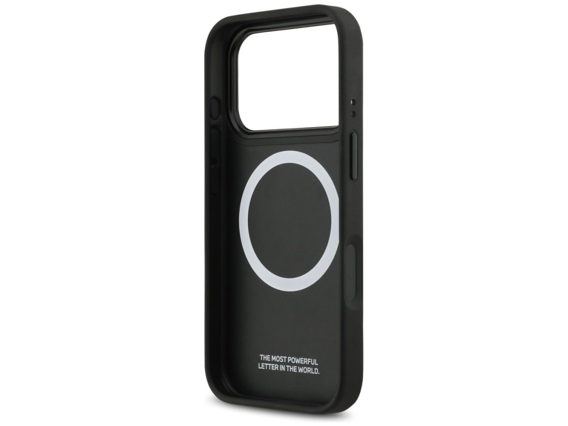 Capa MagSafe BMW M com logotipo de faixa perfurada para iPhone 17 Pro - Azul
