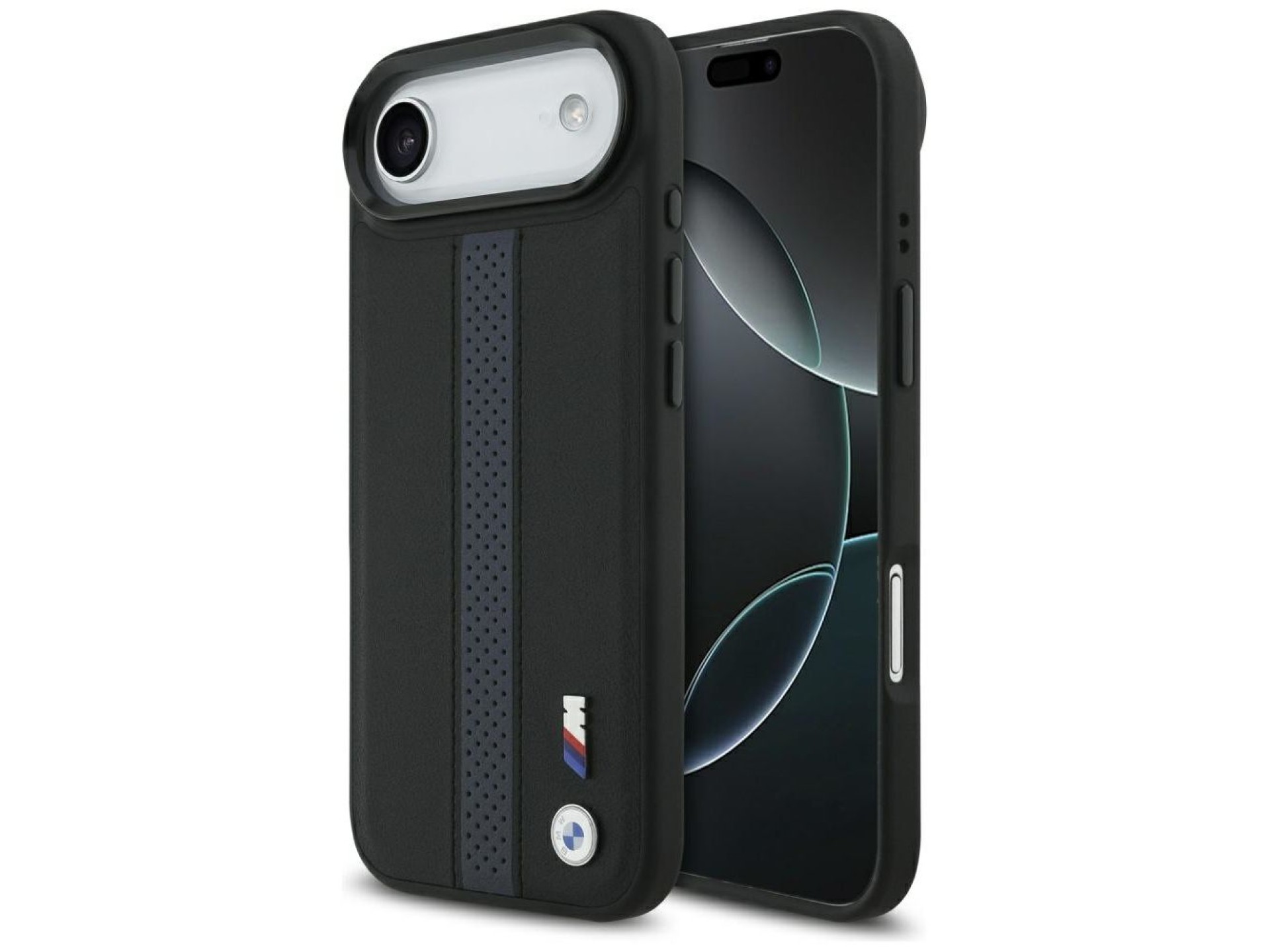 Capa MagSafe BMW M com logotipo de faixa perfurada para iPhone 17 Air - Azul