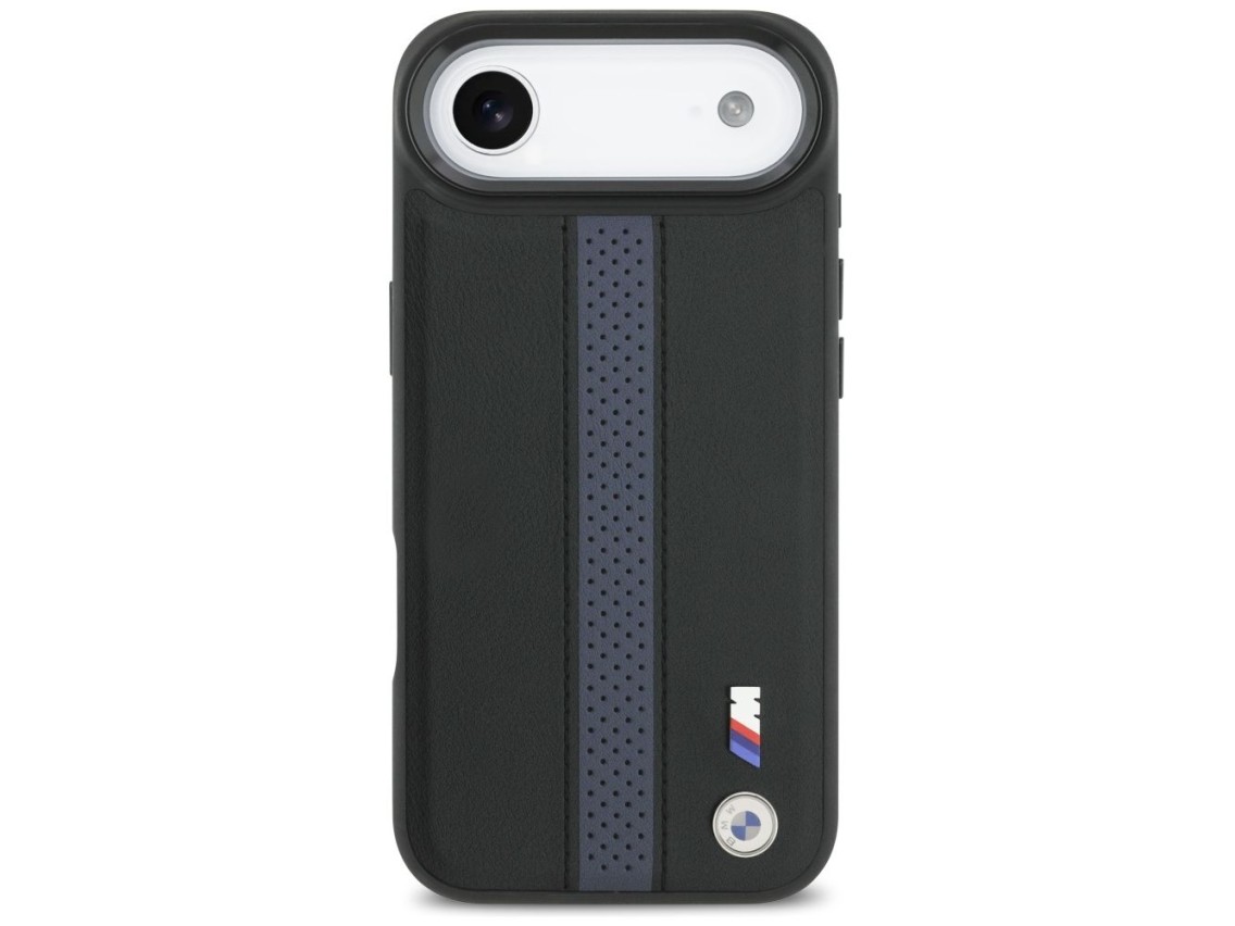 Capa MagSafe BMW M com logotipo de faixa perfurada para iPhone 17 Air - Azul
