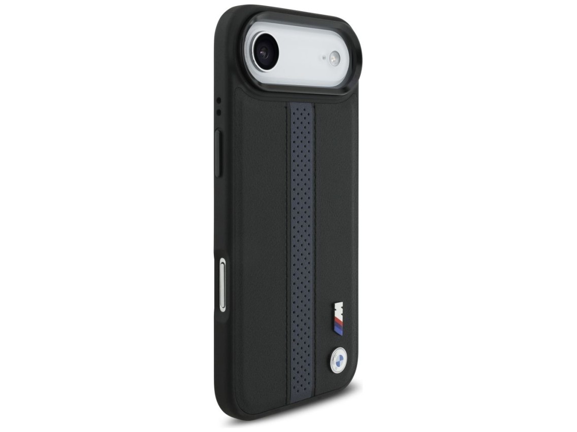 Capa MagSafe BMW M com logotipo de faixa perfurada para iPhone 17 Air - Azul