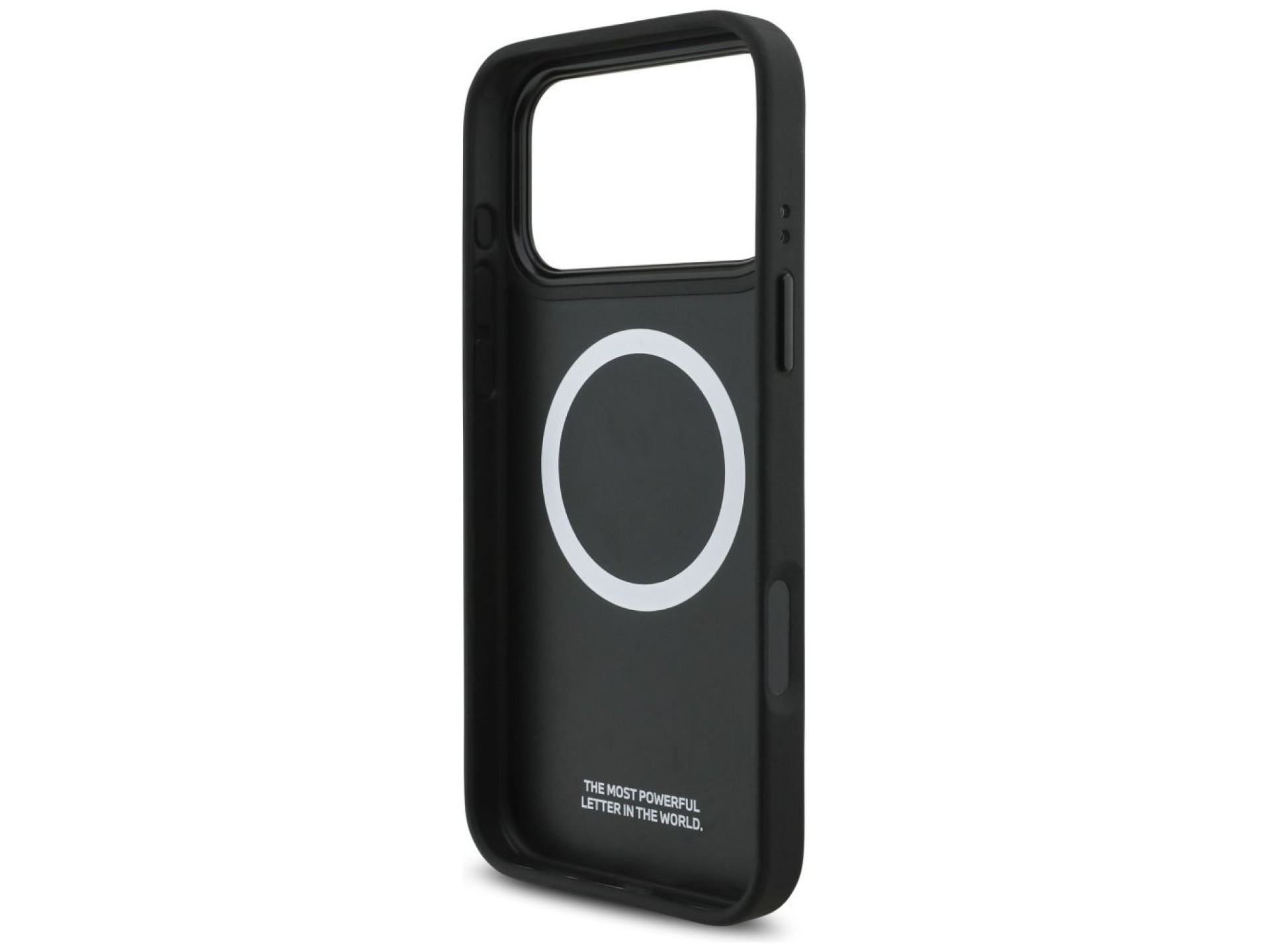 Capa MagSafe com logotipo acolchoado BMW M para iPhone 17 Pro Max - Preta
