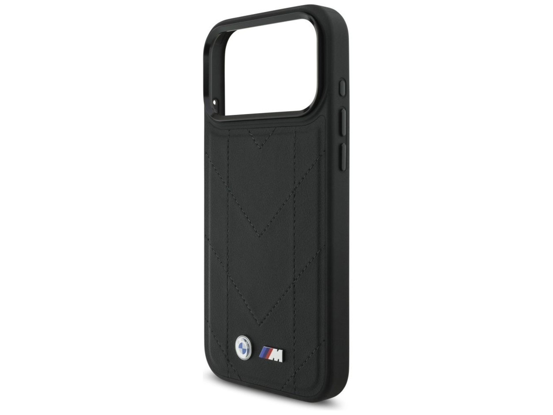 Capa MagSafe com logotipo acolchoado BMW M para iPhone 17 Pro Max - Preta