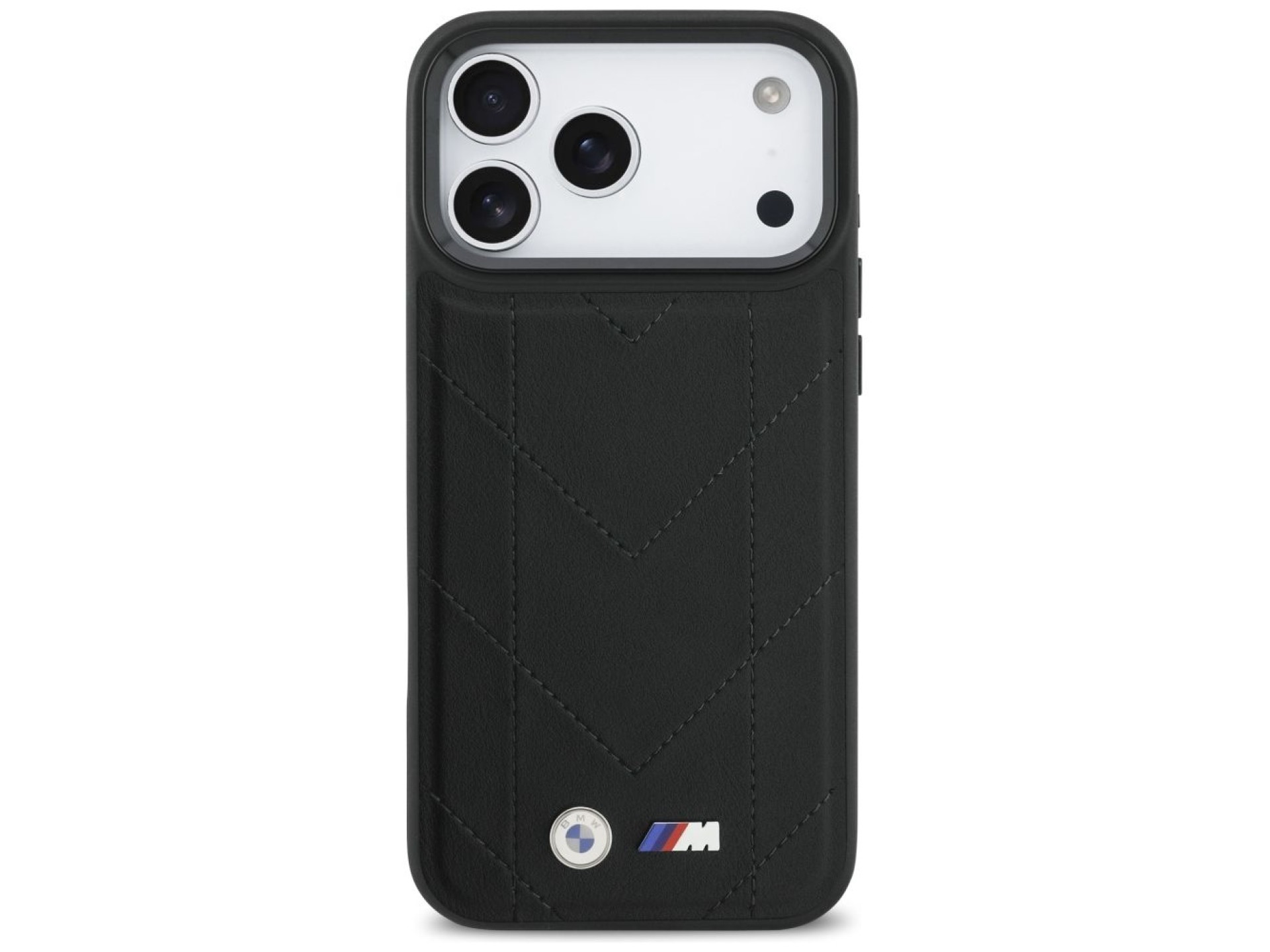 Capa MagSafe com logotipo acolchoado BMW M para iPhone 17 Pro Max - Preta