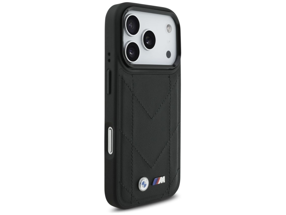 Funda BMW M acolchada con logo MagSafe para iPhone 17 Pro - Negra