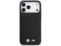 Capa MagSafe com logotipo acolchoado BMW M para iPhone 17 Pro Max - Preta Capa MagSafe com logotipo acolchoado BMW M para iPhone 17 Pro Max - Preta