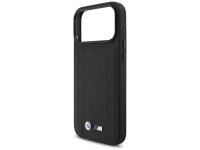 Capa MagSafe com logotipo acolchoado BMW M para iPhone 17 Pro Max - Preta Capa MagSafe com logotipo acolchoado BMW M para iPhone 17 Pro Max - Preta