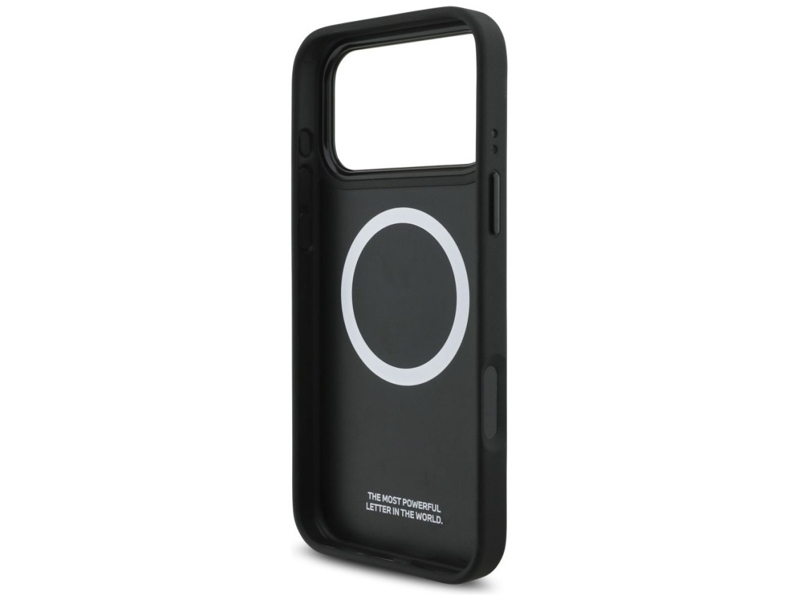 Capa MagSafe com logotipo acolchoado BMW M para iPhone 17 Pro Max - Preta
