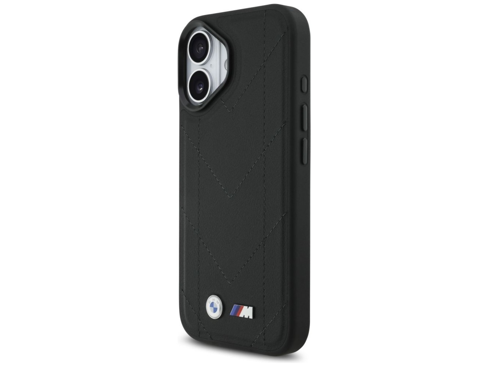 Capa MagSafe para iPhone 17 com logotipo BMW M acolchoado - Preta