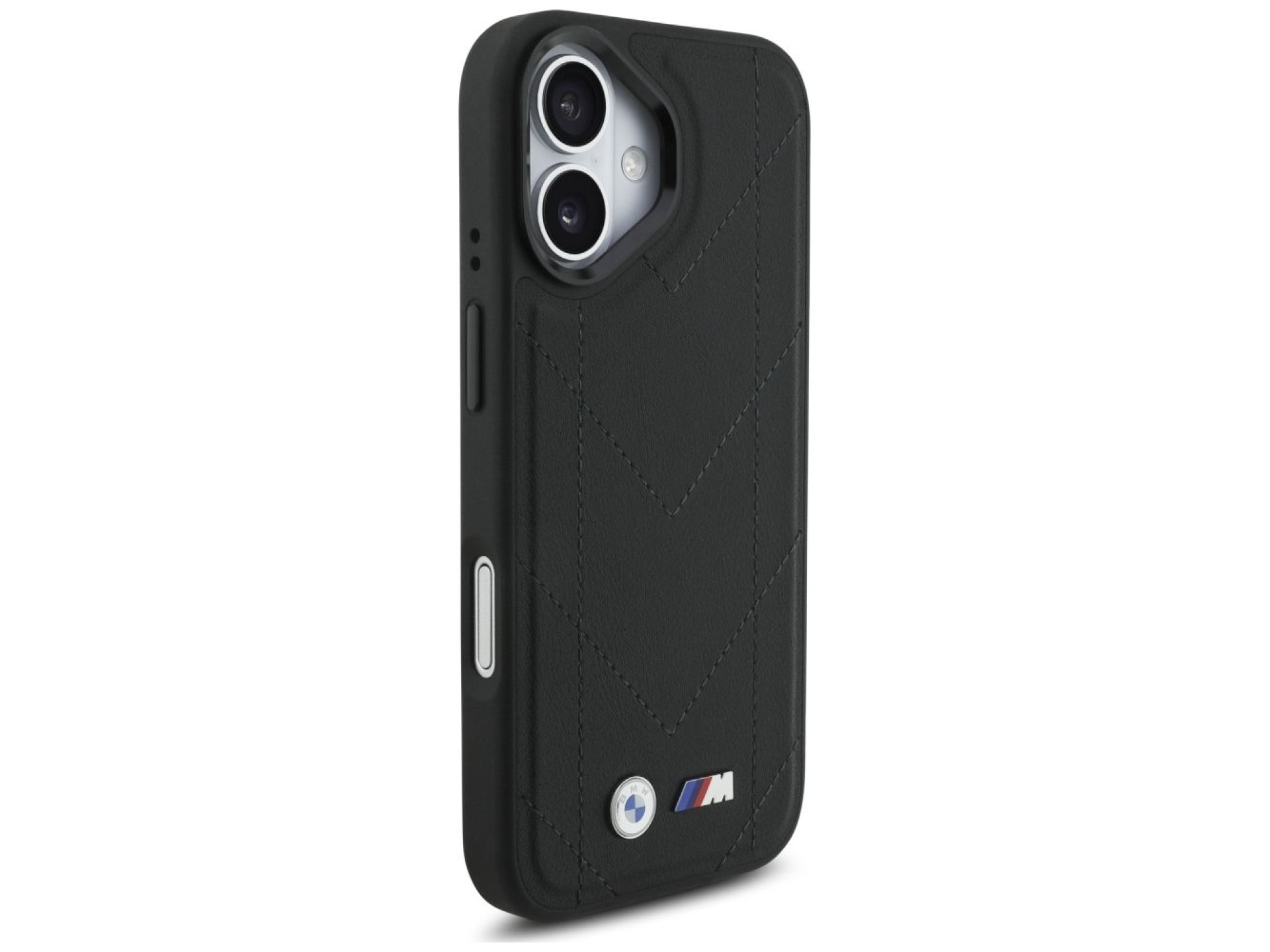 Capa MagSafe para iPhone 17 com logotipo BMW M acolchoado - Preta