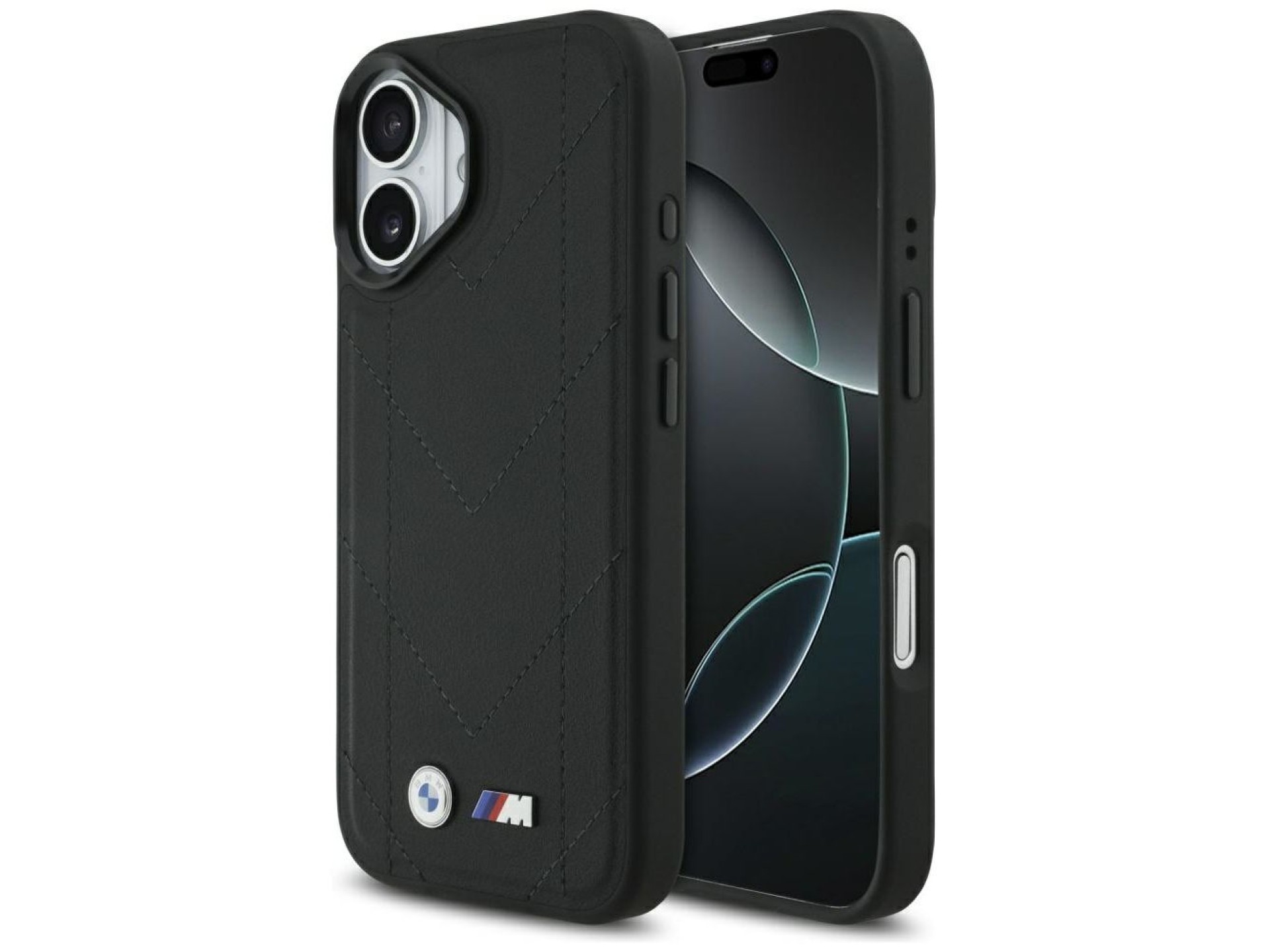 Capa MagSafe para iPhone 17 com logotipo BMW M acolchoado - Preta