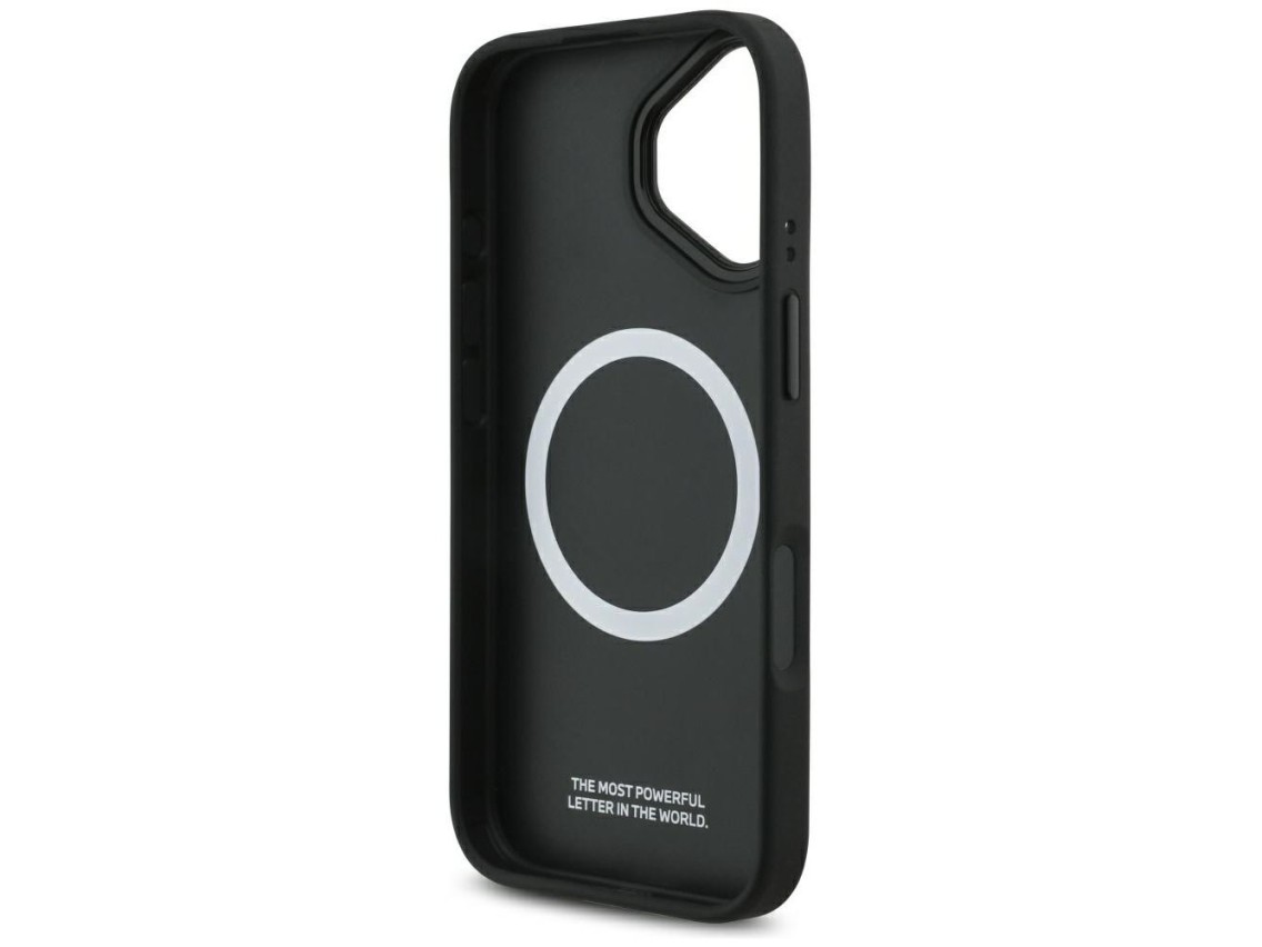 Capa MagSafe para iPhone 17 com logotipo BMW M acolchoado - Preta