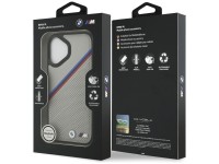 Capa MagSafe BMW M Tricolor Metal Logo para iPhone 17 - Cinza Capa MagSafe BMW M Tricolor Metal Logo para iPhone 17 - Cinza