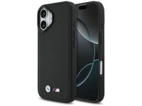 Capa MagSafe para iPhone 17 com logotipo BMW M acolchoado - Preta