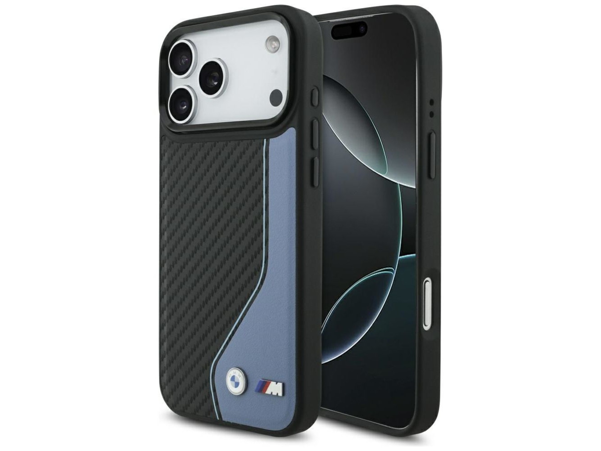 BMW M Carbon Logo MagSafe Case for iPhone 17 Pro Max - Blue