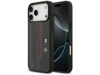 Capa MagSafe BMW M Kevlar com Linhas e Logotipo para iPhone 17 Pro Max - Preta