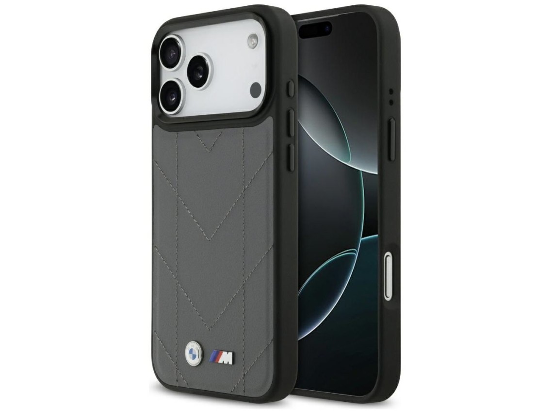 Funda BMW M con logotipo acolchado y MagSafe para iPhone 17 Pro Max - grafito